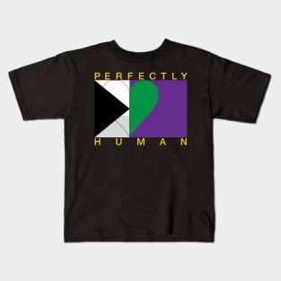 Perfectly Human - Demiromantic/Demisexual Pride Flag Kids T-Shirt